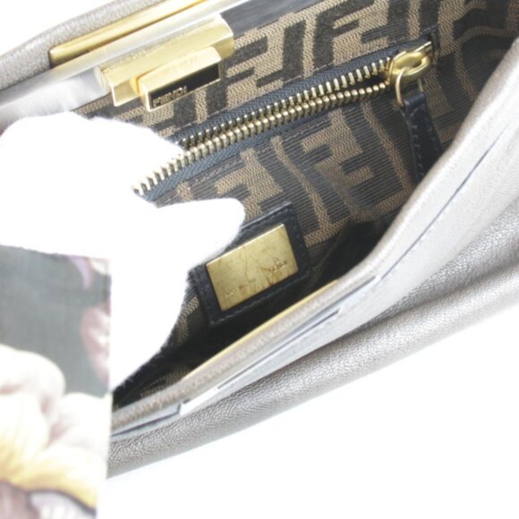 FENDI Brown Leather Peekaboo Bag - Picture 10 of 10